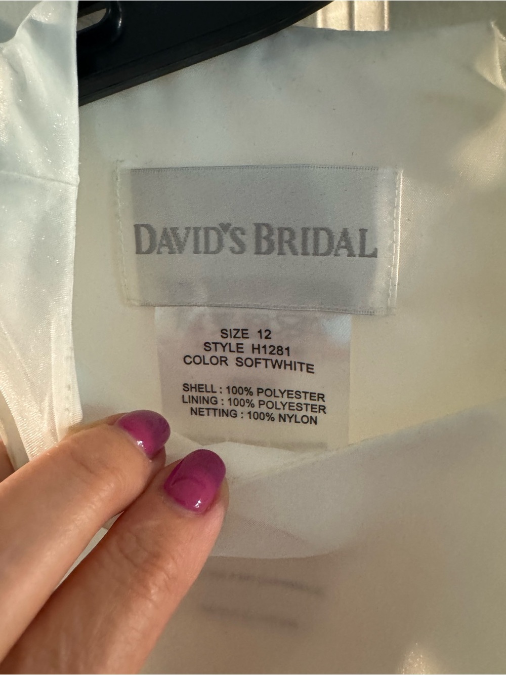 David's Bridal White Ruffled Organza Flower Girl Gown - Picture 4 of 4